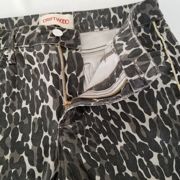 Driftwood Jeans Jackie‎ Cheetah Animal Print Skinny Raw Hem Womens Size 27 - Picture 7 of 10